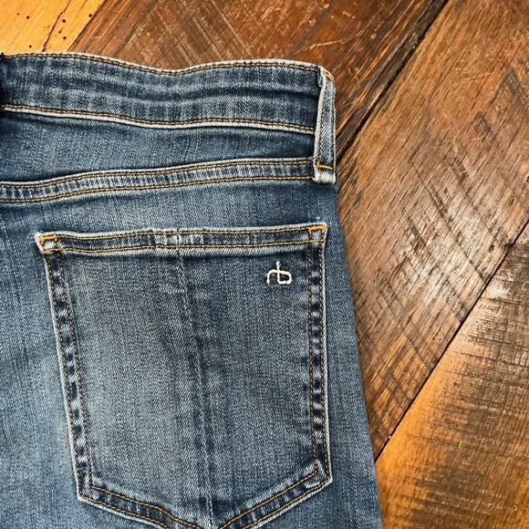 rag & bone Cate Mid-Rise Skinny Jeans Women’s Size 26 Valley Line Blue Denim - Picture 4 of 7